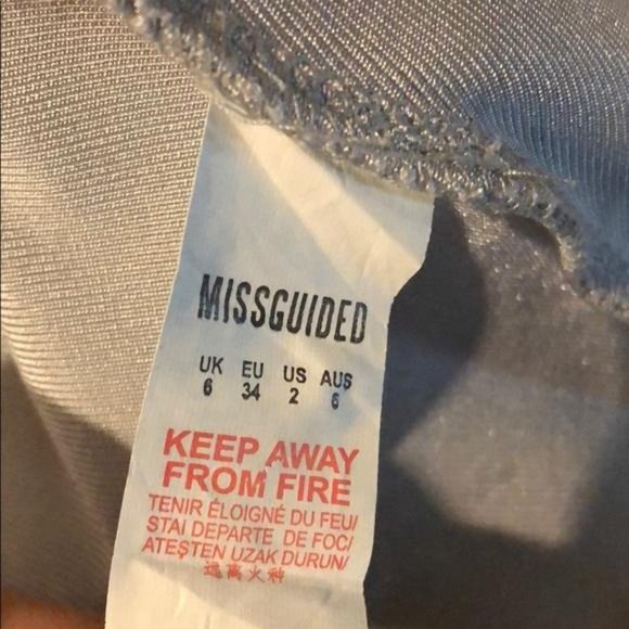 Missguided Gray Bandage Plunge Frill Hem Midi 👗 - Picture 4 of 6